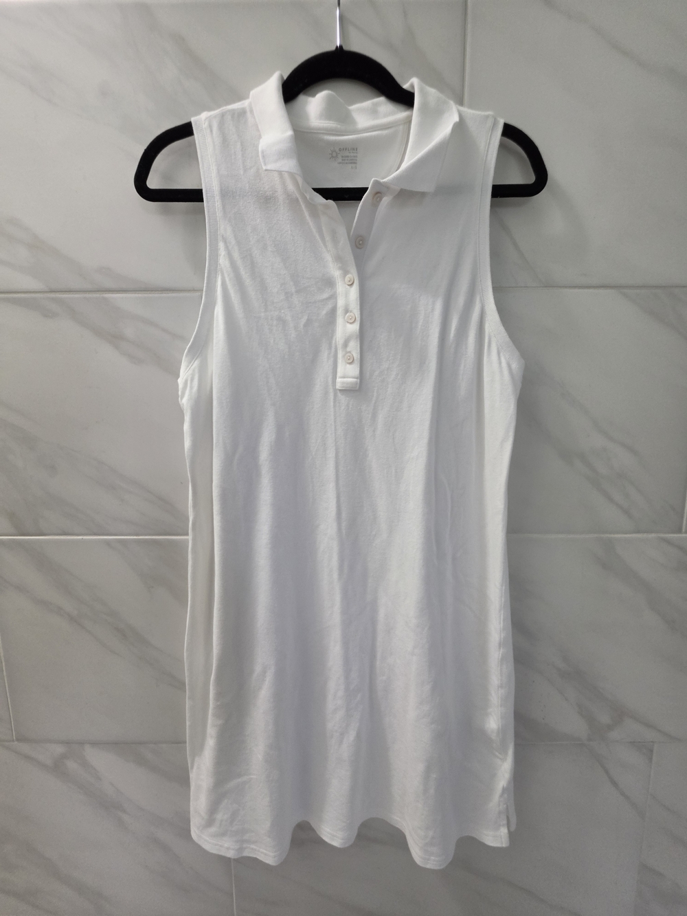 Aeropostale White Sleeveless Polo Mini Dress